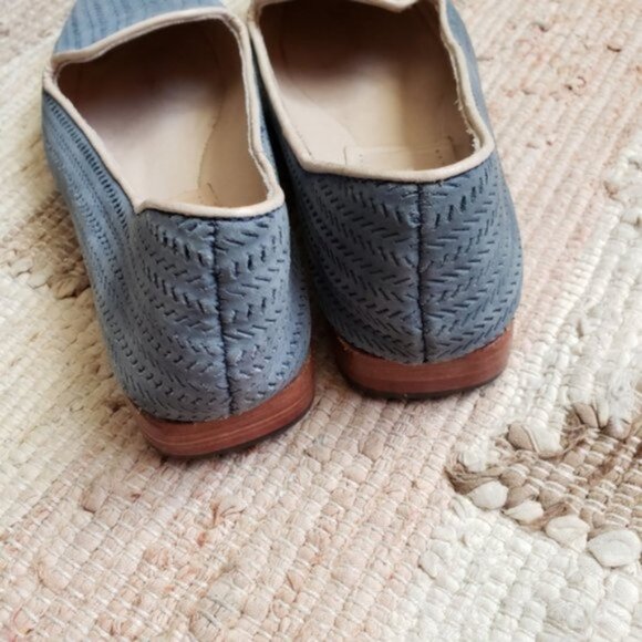 Summertime Bohemian Loafers Perforated Leather Suede size EU 37 / US 6.5 - Picture 7 of 14